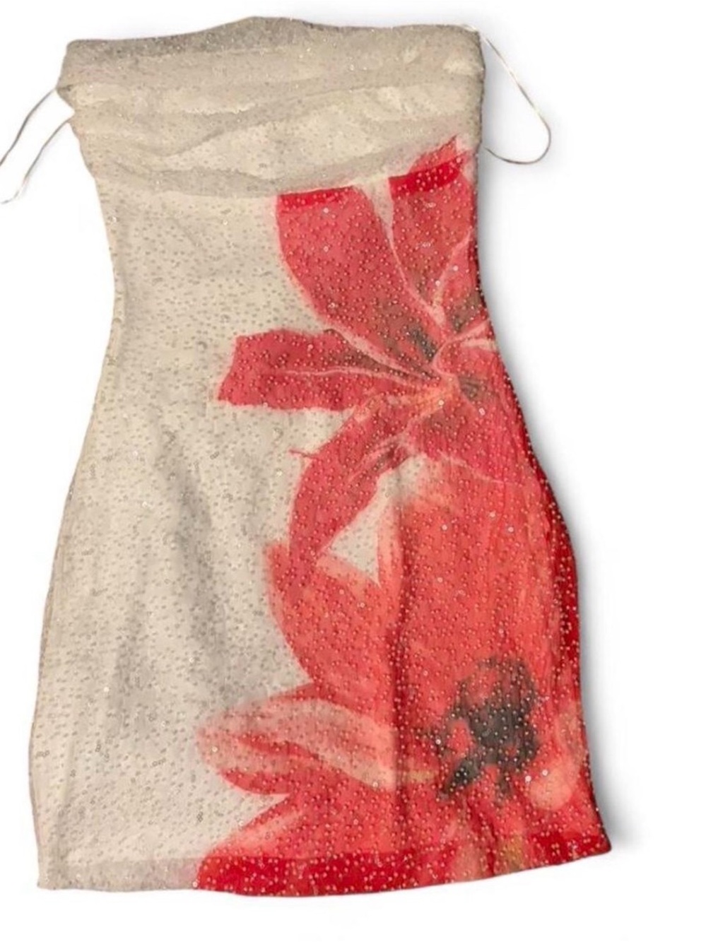 beautiful strapless floral dress!